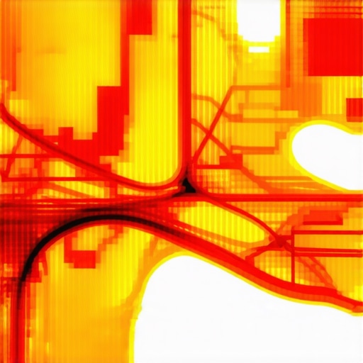 City Map Heatmap of Customer Engagement Heatmap over city map illustrating customer interaction zones.