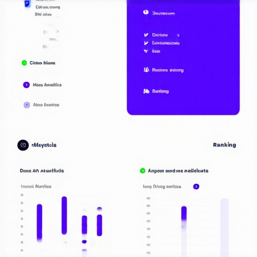 A futuristic dashboard showing local SEO analytics and citation monitoring