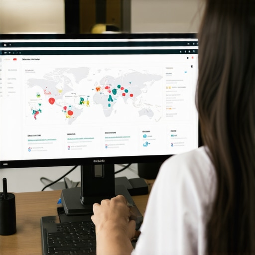 Person reviewing local SEO analytics on a laptop