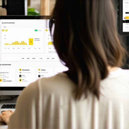Person analyzing local SEO dashboards on a computer.