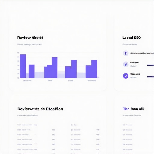 Dashboard interface showing AI-generated review alerts and analytics
