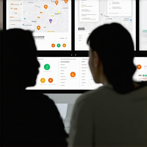 Person reviewing maps and analytics on a computer for local SEO