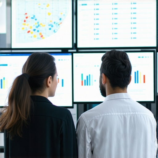 Team reviewing maps analytics and citation data on screens to detect fake reviews