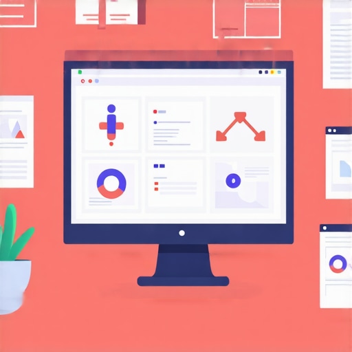 Graphic showing various local SEO software tools on a digital dashboard.