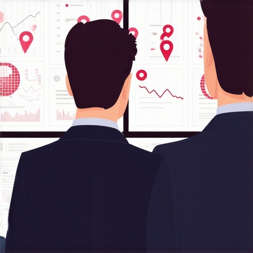 Detecting Listing Hijacks through Analytics Business owner analyzing map data to identify fake listings.