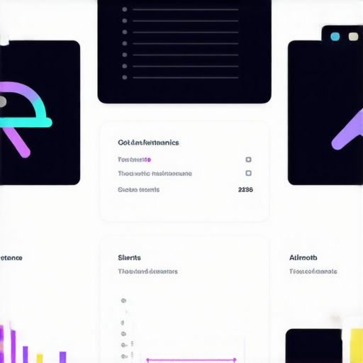 SEO Tools Dashboard for Maintenance Illustration of a computer dashboard displaying local SEO analytics and maintenance indicators