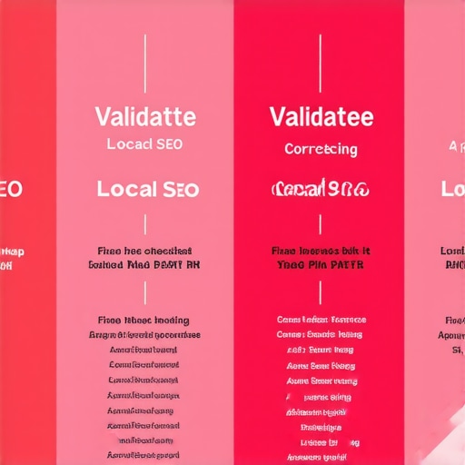 An infographic illustrating the step-by-step process to audit and correct local SEO data, including comparing sources and correcting map pin placements.