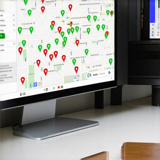 A detailed local SEO rank tracker dashboard showing neighborhood proximity grids and maps analytics.