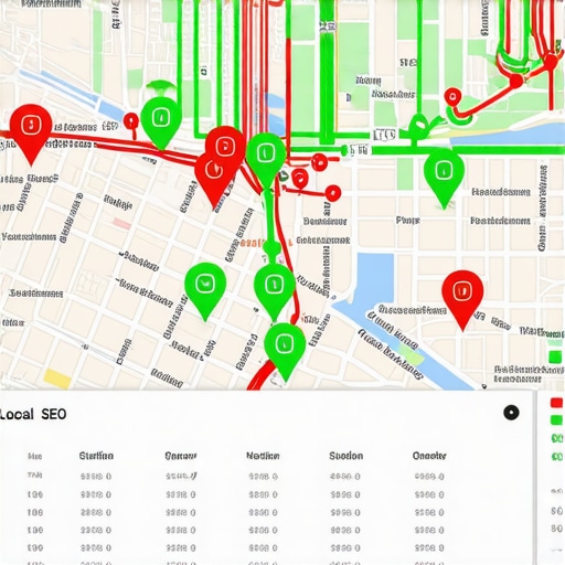 A visual representation of local rank tracking and citation monitoring software interface.