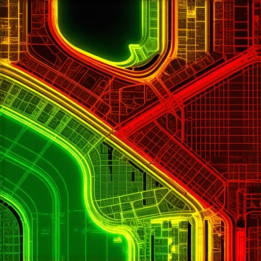 Advanced Local SEO Proximity Heatmap Visual representation of local search proximity data on a city map