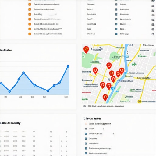 Local SEO software dashboard monitoring business citation accuracy and map rankings.