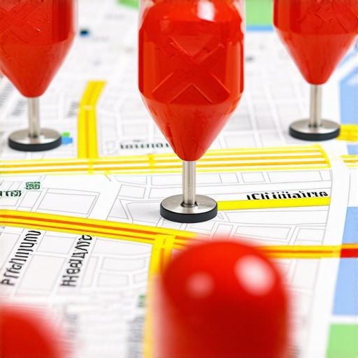 Cleaning up messy duplicate map listings A visual representation of removing incorrect and duplicate business pins from Google Maps.