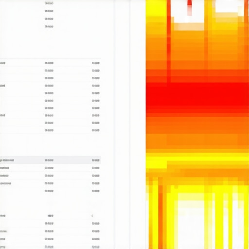 A side-by-side comparison of a messy spreadsheet and a localized SEO ranking heat map showing geographic performance.