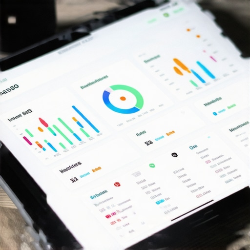 A tablet showing local SEO software analytics and review management tools for business scaling.