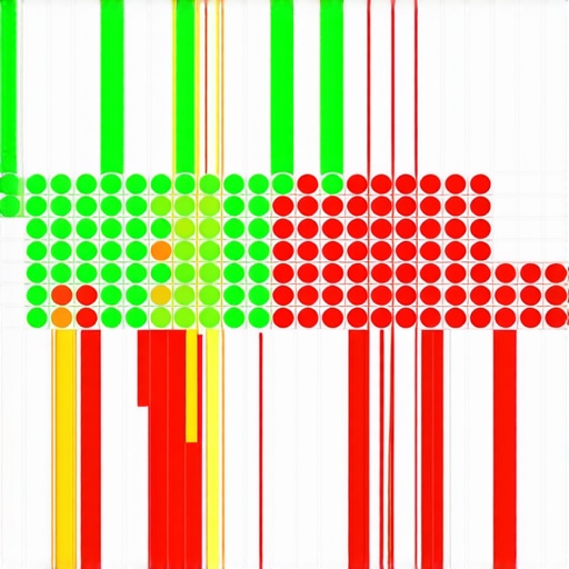 A local SEO heatmap showing ranking performance across a city grid