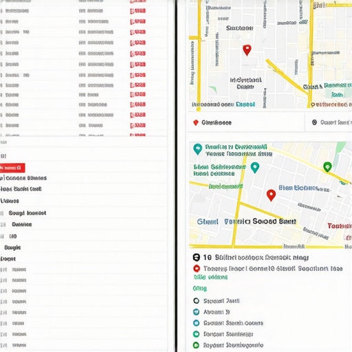 Comparison of messy business data and a top-ranking local map profile
