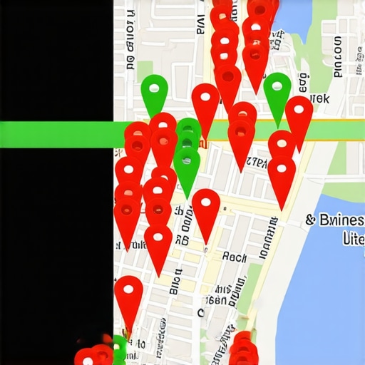 Local SEO Citation Audit Dashboard A map showing correct and incorrect business citations for local SEO optimization.