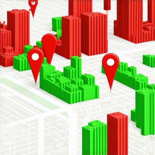 Local SEO Grid Ranking Visualization A visual representation of how local seo software displays ranking data across a neighborhood grid.