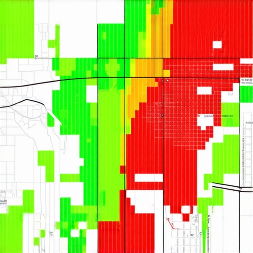 Local SEO Heatmap Analysis for Proximity Ranking A detailed local SEO heatmap showing ranking fluctuations across a city grid.