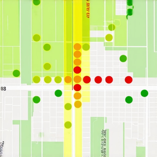 Local SEO Heatmap Visualization for Service Area Business A heatmap showing local ranking positions across a neighborhood map to visualize proximity gaps.
