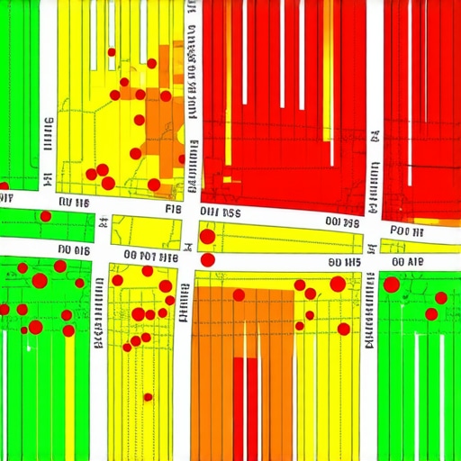 A visual representation of local search rankings across different neighborhoods using a heatmap grid.