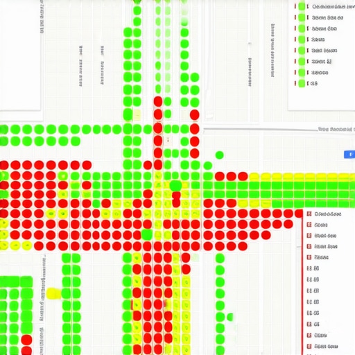Local SEO Maintenance Dashboard A visual representation of local SEO tracking tools and proximity heat maps for business maintenance.