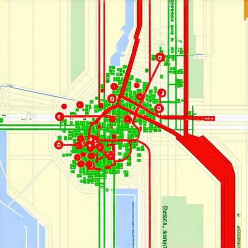 Local SEO Proximity Grid Analysis A visual representation of how local search rankings vary by geographic location across a city grid.