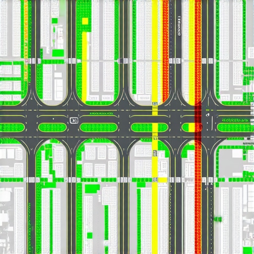 A visualization of a local SEO rank tracking grid showing business visibility across different neighborhoods.