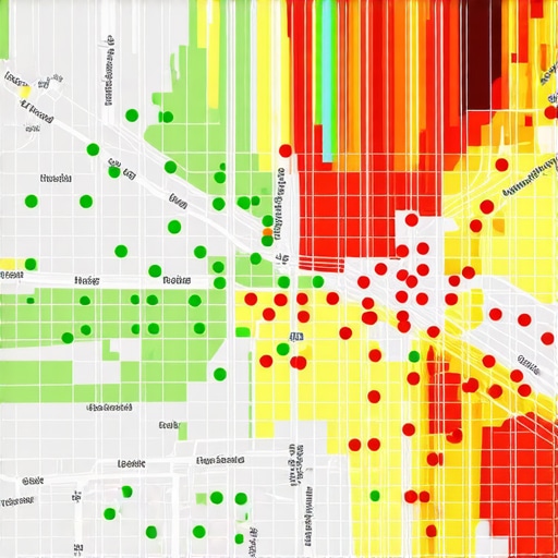 A map showing how local search rankings change neighborhood by neighborhood.
