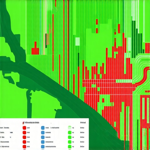 Local SEO Ranking Heatmap Dashboard A detailed heatmap showing local SEO ranking positions across a geographic area.