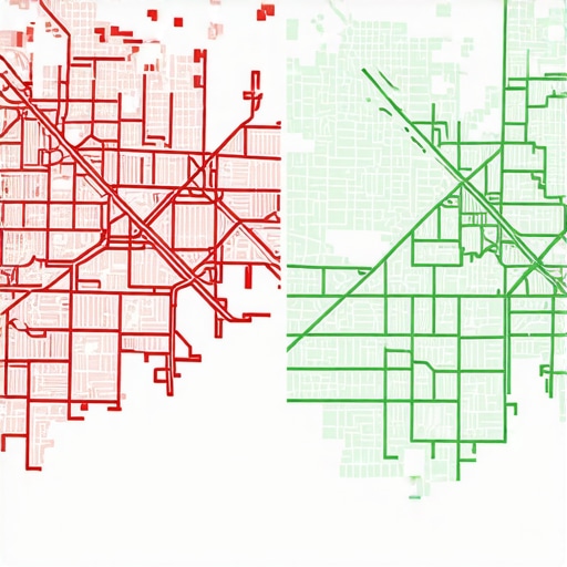 Comparison of a neglected local map grid versus a maintained high-performing local grid.