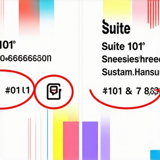 Visual example of business citation data showing address line 2 inconsistencies that confuse search engines.