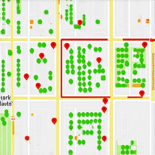 Visualizing Local SEO Proximity with Grid Ranking A map grid showing how local search rankings vary block by block in a city
