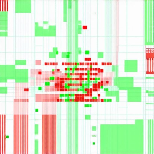 Visualizing Local SEO Proximity with Heatmap Data A heatmap showing local search rankings across a city grid for a business.