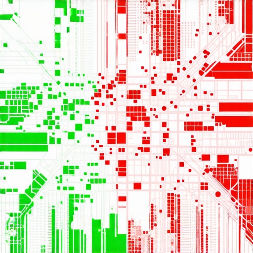 A 3D heat map showing local SEO ranking density across a metropolitan area.