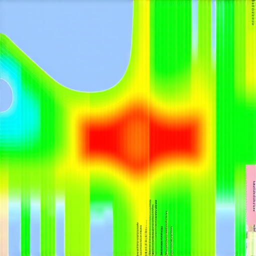 A heatmap showing how local Google Maps rankings vary based on the searcher's location.