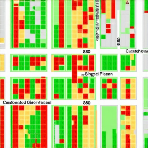 A map visualization showing how business rankings change based on the searcher's physical proximity.