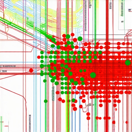 Visualizing Local Search Proximity with Grid Analysis A local SEO heatmap grid showing ranking fluctuations across different city neighborhoods.