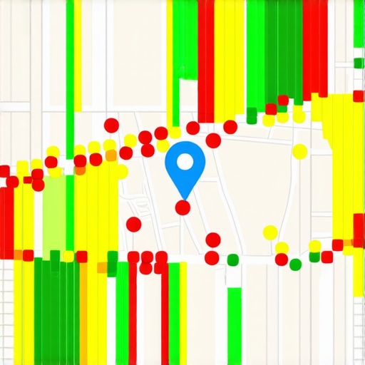 Visualizing the Local SEO Proximity Grid A city map with a rank tracking grid showing search visibility across different neighborhoods.